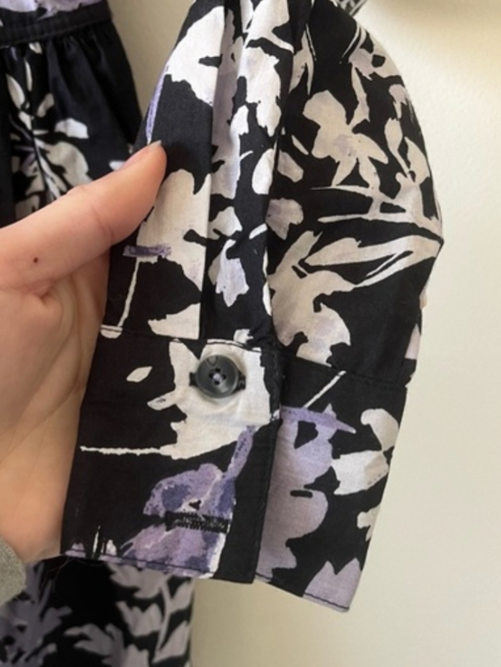 Anthropologie Womens Dress Corset Shirt Mini Long Sleeve Floral Black Size 6 - Picture 5 of 12